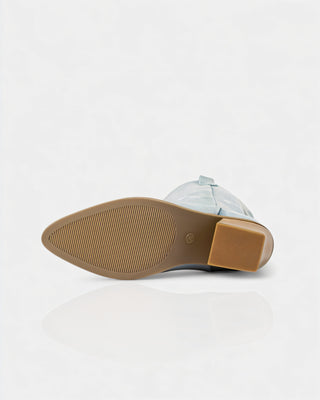 ALIANA Embroidered Denim Cowboy Boots