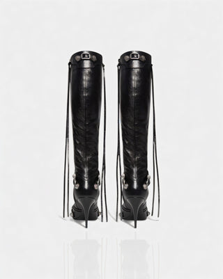 WENA Studded Pointed Toe Knee-High Boots