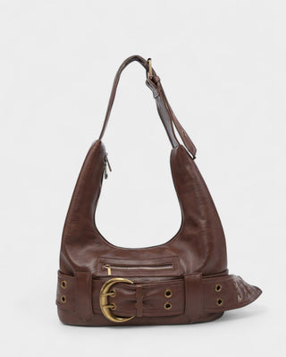 ALEXIS Retro Faux Leather Shoulder Bag