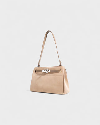 NINYA Faux Suede & Leather Handbag