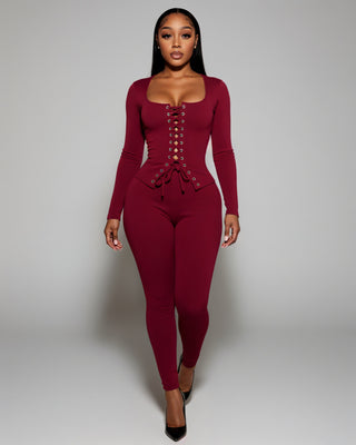 XANTHE Corset-Lace Top & Pants Set