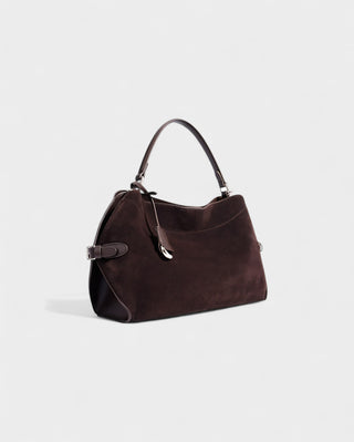 RIZANA Faux Suede Satchel Bag