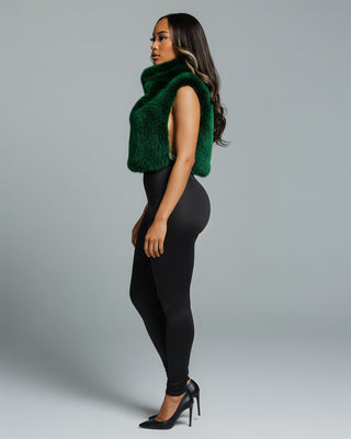 KARISE Plush Faux Fur Vest Top