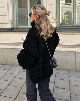 NARLA Fluffy Long Sleeve Turtleneck Sweater