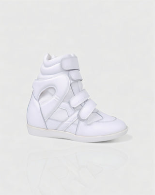 AZURA Suede High-Top Wedge Sneakers