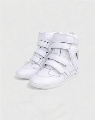 AZURA Suede High-Top Wedge Sneakers