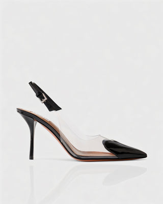IRENE Clear Heart Detail Heels