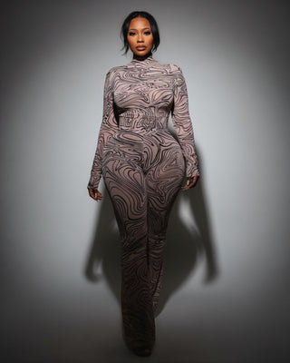 RILA Mesh Top & Flared Pants Set