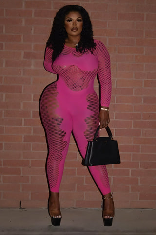 TAVORA Mesh Detail Jumpsuit