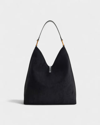 KALIYA Faux Suede Hobo Shoulder Bag