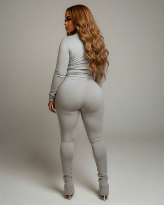 DAVINA Long Sleeve Zip-up Top & Pants Set