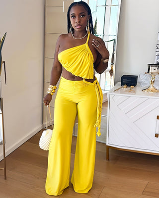 BASIA Rope Detail Wide-Leg Jumpsuit