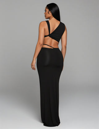 FRANCESCA Oblique Tube Top & Maxi Skirt Set