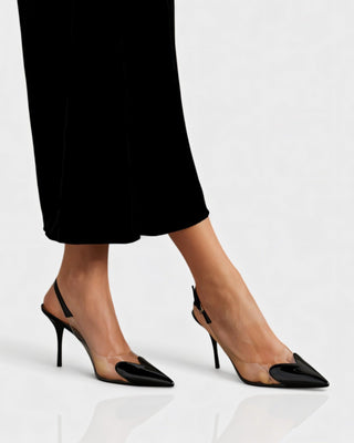 IRENE Clear Heart Detail Heels
