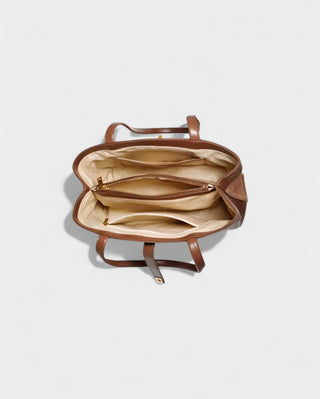 AMBRIA Suede Dual Handle Tote Bag