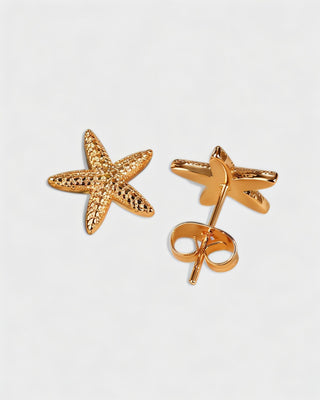 Stainless Steel Starfish Stud Earrings