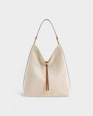 KALIYA Faux Suede Hobo Shoulder Bag