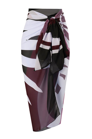 LOTTIE Beaded One-Piece Swimsuit & Tie Maxi Skirt Set