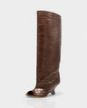 Brown Textured Faux Leather
