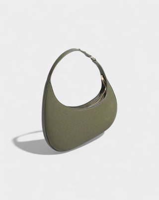 BELVIA Faux Leather Crescent Bag