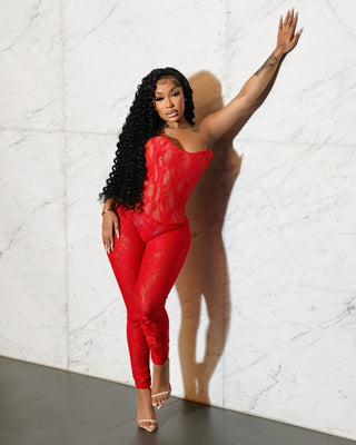 SAMANTHA Corset top & High-rise Fitted Pants Set