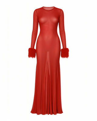 ELLA Sheer Mesh Maxi Dress