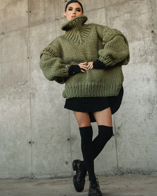NARLA Fluffy Long Sleeve Turtleneck Sweater
