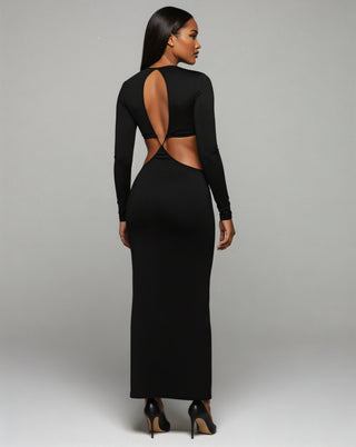 PARKER Long Sleeve Cut-out Maxi Dress