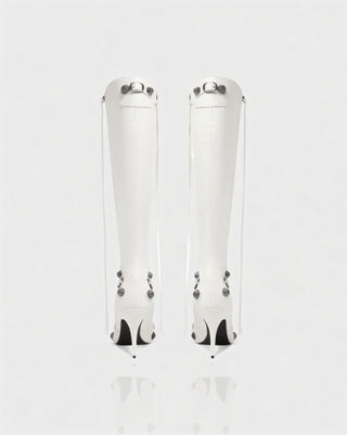 WENA Studded Pointed Toe Knee-High Boots