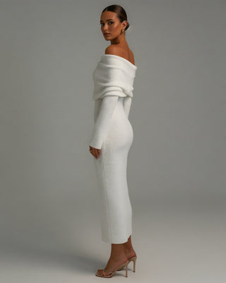 ANGELICA Knit Off-Shoulder Maxi Dress