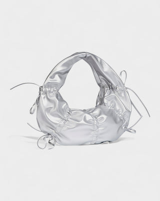 YONA Ruched Bow Shoulder Bag