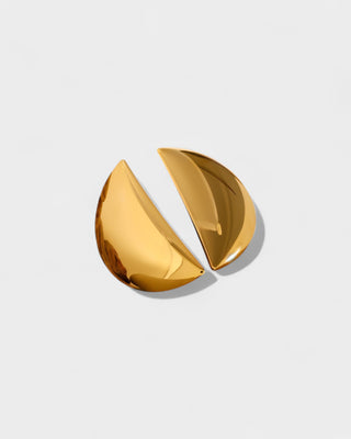 KALIRA Crescent Gold Stud Earrings