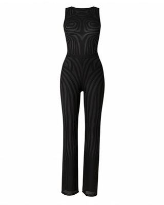 ESMERALDA Illusion Mesh Bodysuit & Pants Set