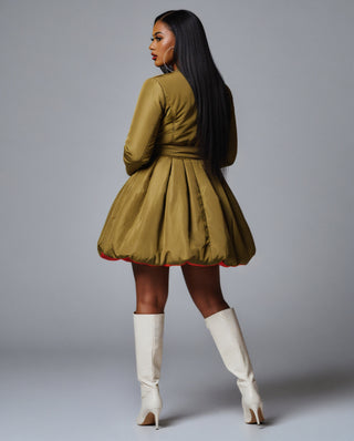 FRINE Bubble Satin Coat