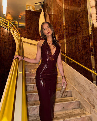 MALIA Halter Neck Midi Dress