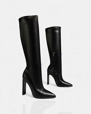 CHARLIE Faux Leather Knee-High Boots