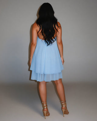 ZIANE Flowy Halter Mini Dress