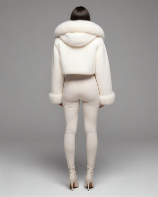 EZRA Plush Oversized Faux Fur Hooded Jacket