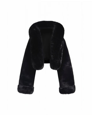 EZRA Plush Oversized Faux Fur Hooded Jacket