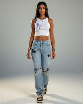 JEMI Cross Detail Crop Top