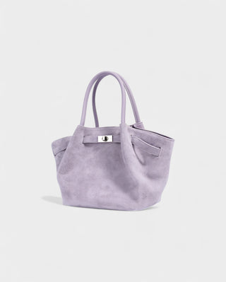 EVANNA Faux Suede Leather Shoulder Tote Bag