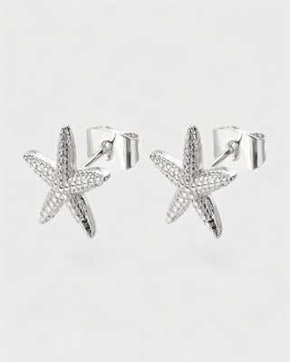 Stainless Steel Starfish Stud Earrings
