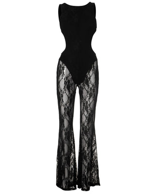 ELVIRE Backless Lace Jumpsuit