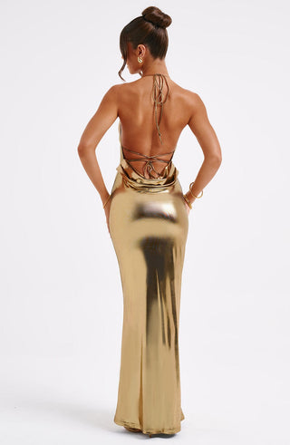 Pelina Maxi Dress - Gold - Style Seduction